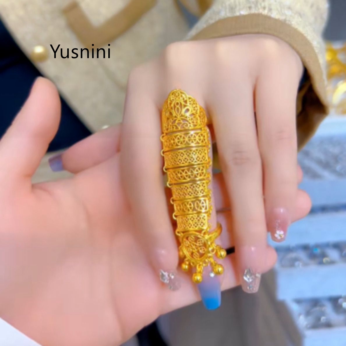 ホットセール中！新作ドバイジュエリー24K金メッキ中空エスニ - New Ethnic Fashion のレビューと価格